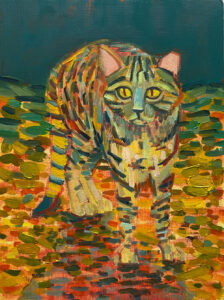 Feral Cat, 2020, Oil on board, 18 x 24 cm